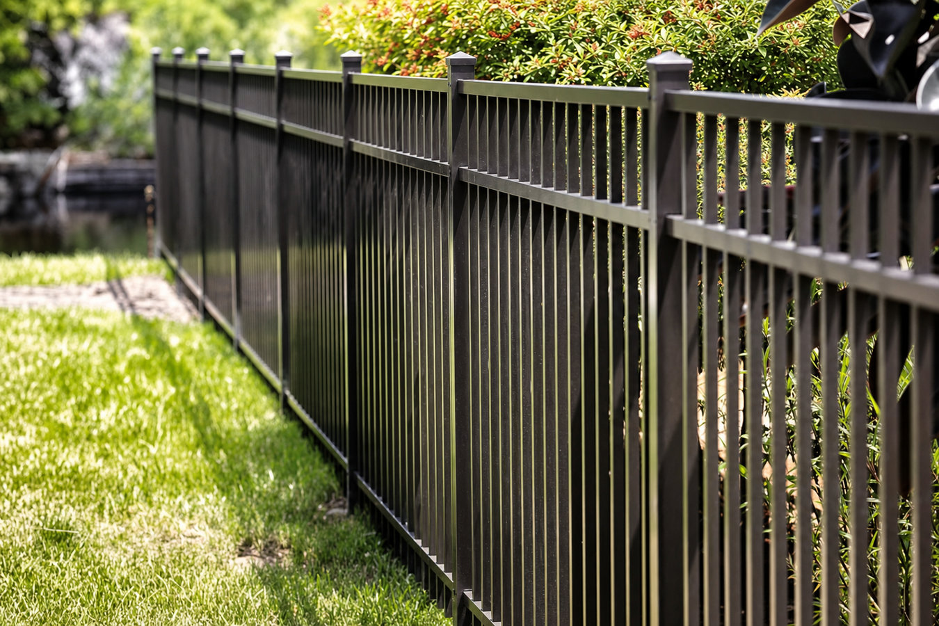 Aluminum fence installation