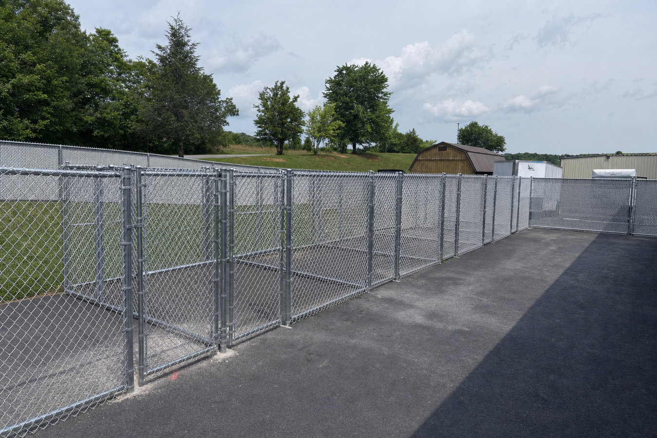 Commercial fence installation
