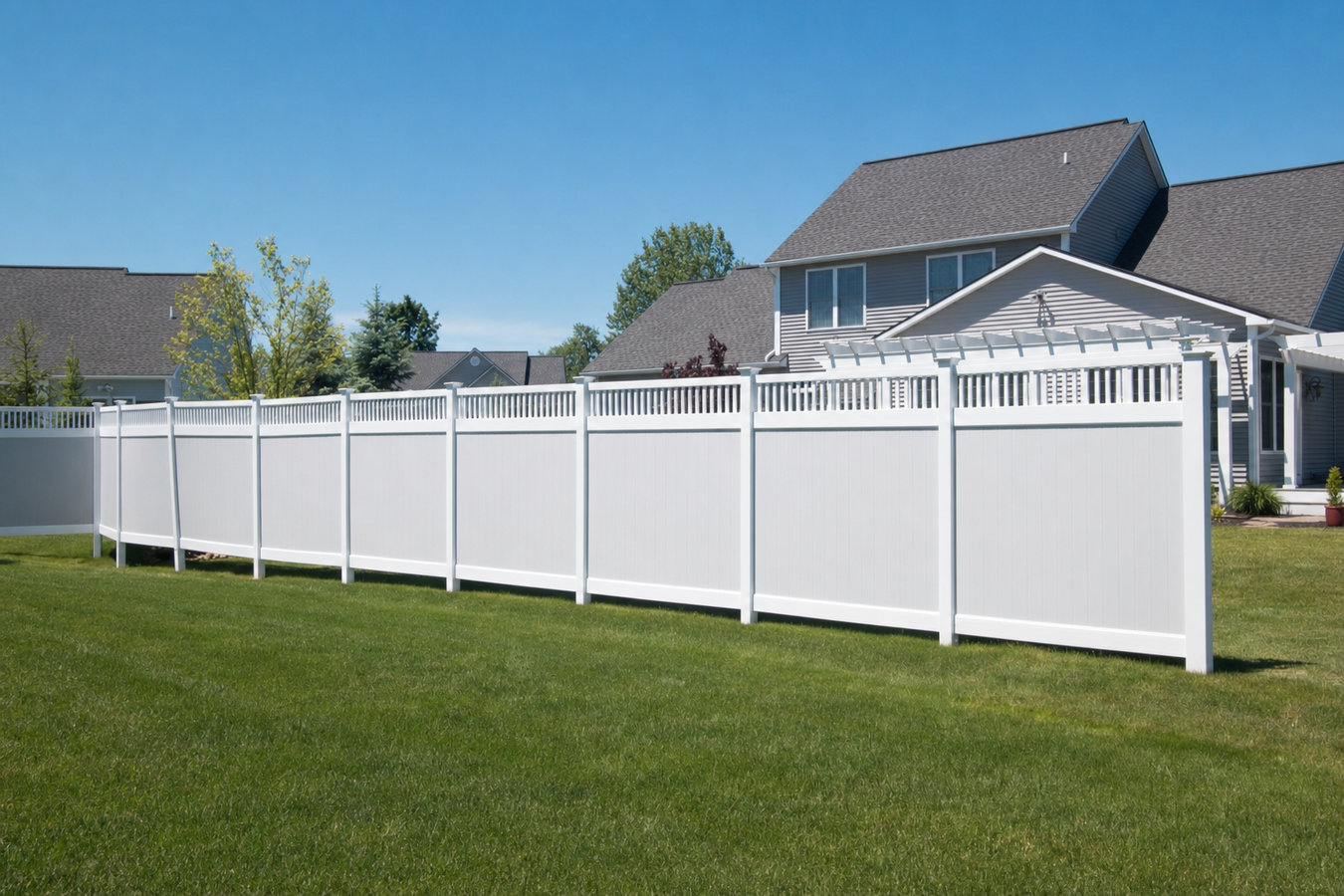 Vinyl fence installation